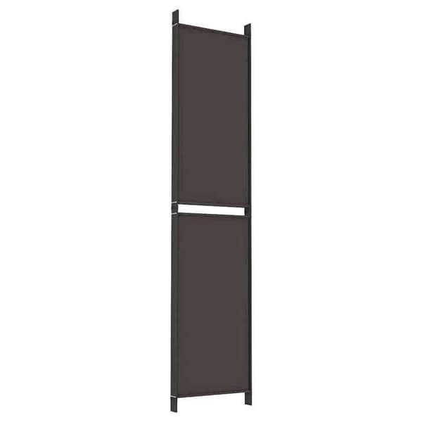 Maison Exclusive - Avskiljande vägg 4 paneler Brun 200x220 cm Tyg