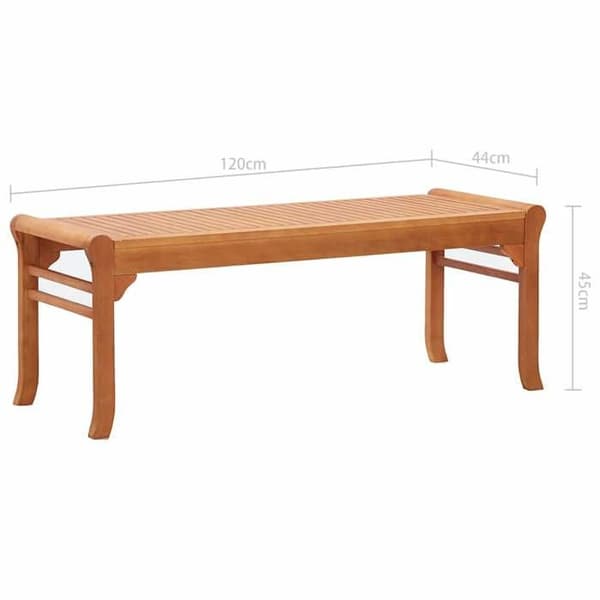 Maison Exclusive - Bänk för trädgård 2 platser 120 cm Solid eukalyptusträ
