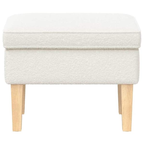 Pouf - MAISON EXCLUSIVE - 55 x 35 x 41 cm - Kermanukkakangas - Massiivipuukehys - Vaahdotäyte Grädde