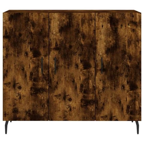 Maison Exclusive - Buffé ek rökig 90x34x80 cm ingenjörsträ