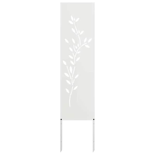 Trädgårdsskärm - EXKLUSIV HEM - Rektangulär - Matt stål - Vit - 32 x 140 cm Vit