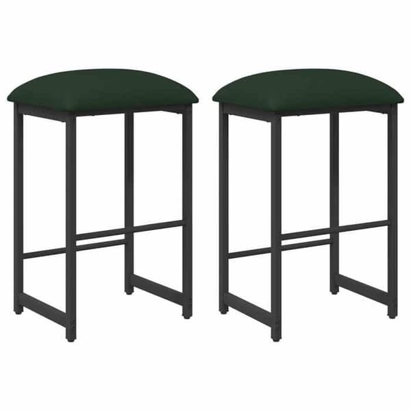 Maison Exclusive - Barstol 2 st Mörkgrön 40 x 32 x 74 cm