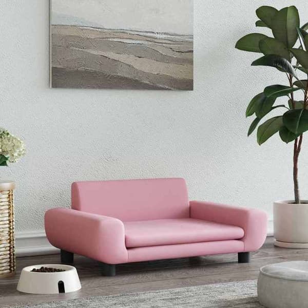 Maison Exclusive - Hundeseng rosa 70x45x33 cm velour rosa