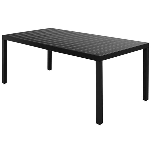 Maison Exclusive - Trädgårdsset 9 delar PVC flätad svart