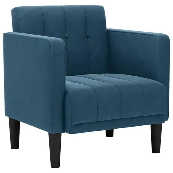 Maison Exclusive - Sofa stol med armlæn i blå velour 53 cm