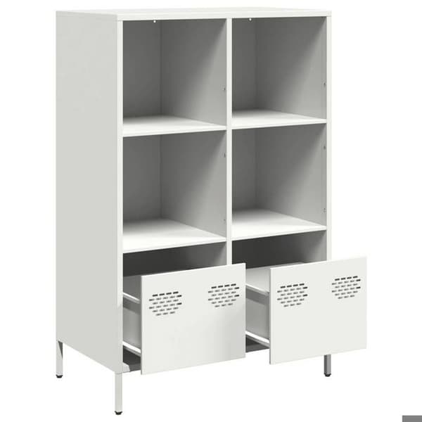 Maison Exclusive - Hvid buffet 68x39x103,5 cm stål