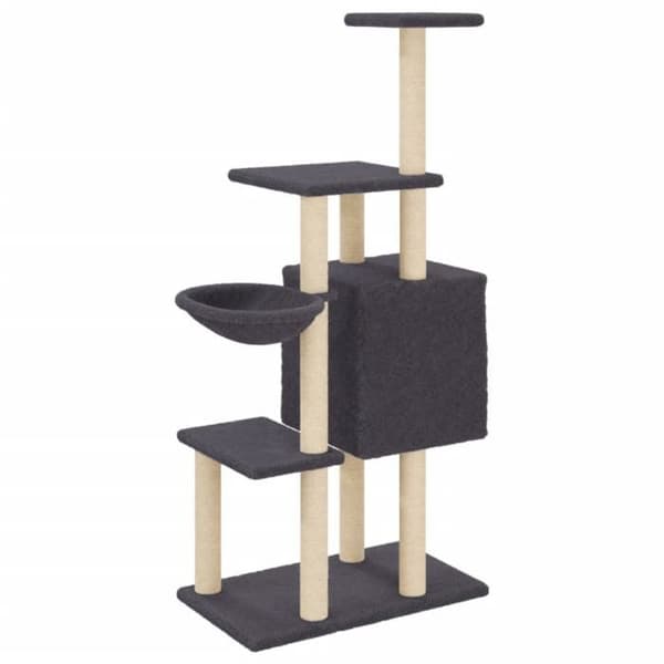 Maison Exclusive - Kattträd med sisal klöstrumpor Mörkgrå 131 cm Mörkgrå