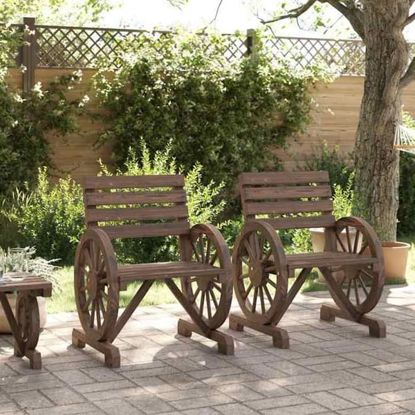 Maison Exclusive - Trädgårdsstolar set om 2 58x58x78,5 cm massiv gran