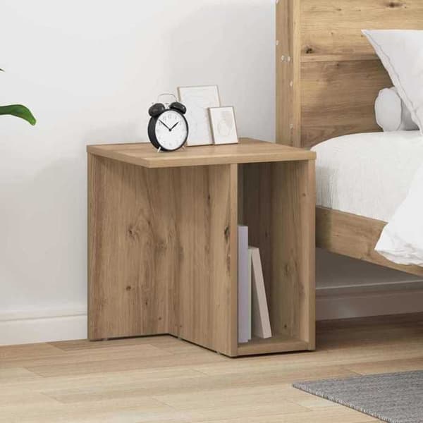 Sido bord - MAISON EXCLUSIVE - 37 x 32 x 40 cm - Ingenjörsträ - Mångsidig förvaring - Rektangulär Ek