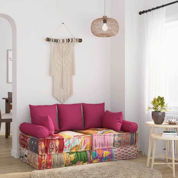 Maison Exclusive - Sæt af 7 dekorative puder i rose stof