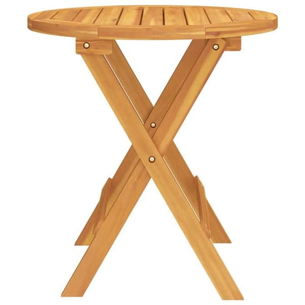 Bistrobord - EXKLUSIV HEM - Ø46×47 cm - Massivt akaciaträ - Fällbart - Runt