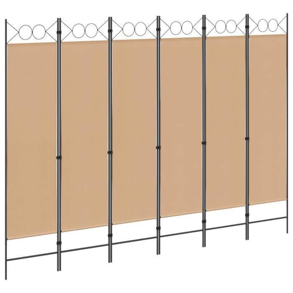 Maison Exclusive - 6-panel skærm Beige 240 x 180 cm Stof