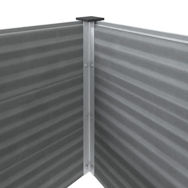 Maison Exclusive - Upphöjd trädgårdssäng WPC 100 x 50 x 54 cm Grå