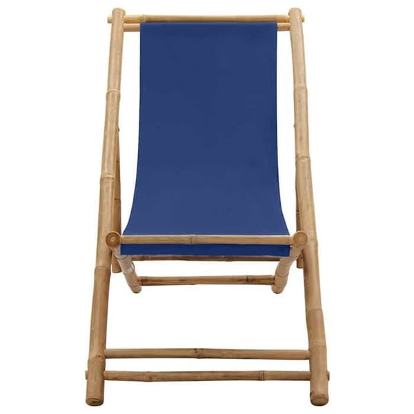 Maison Exclusive - Bambupatio tuoli ja tummansininen kangas marinblå
