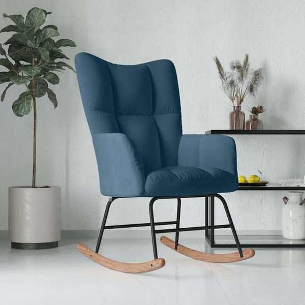 Maison Exclusive - Blå Velour Gyngestol