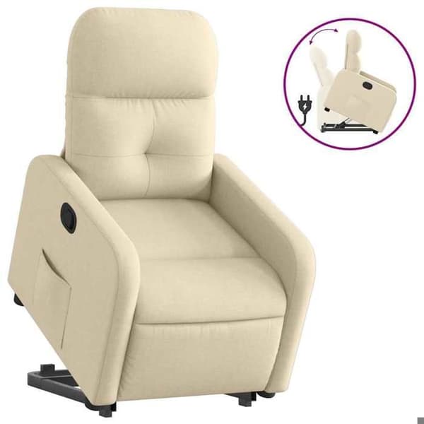 Maison Exclusive - Recliner Fåtölj Creme Tyg