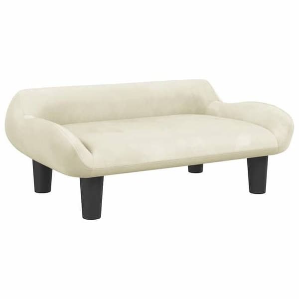Maison Exclusive - Hundsäng crème 70x40x24 cm sammet Grädde