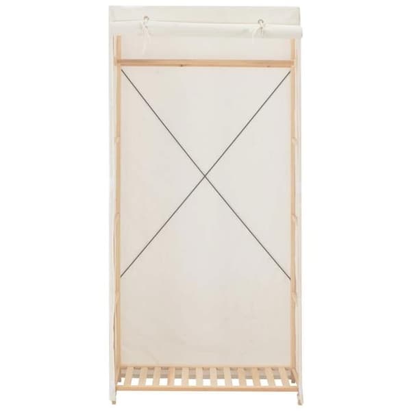 Maison Exclusive - Garderob Vit 79 x 40 x 170 cm Tyg Vit