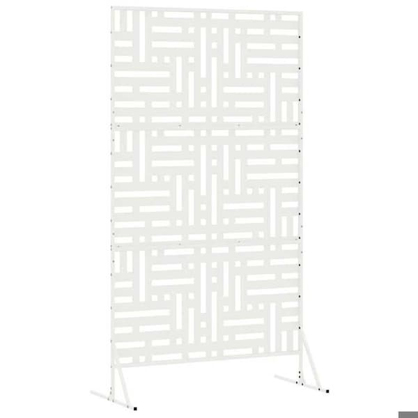 Maison Exclusive - Integritetsskärm 100 x 50 x 180 cm Vit Stål Vit