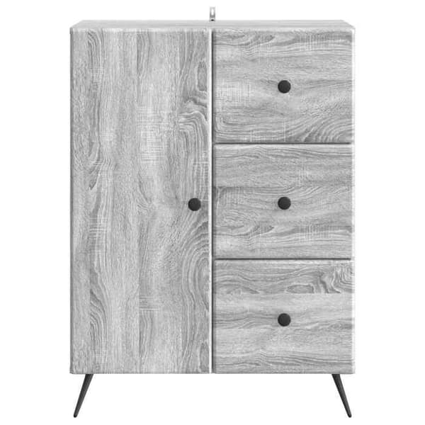 Maison Exclusive - Buffé Sonoma grå 66 x 34,5 x 90 cm Ingenjörsträ Grå