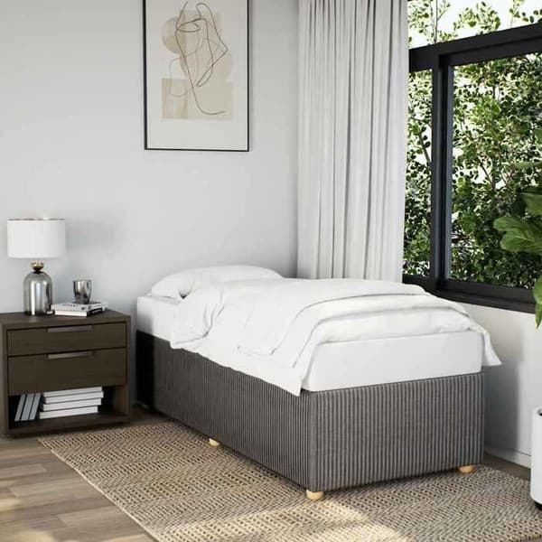 Sengestel - EKSKLUSIV HUS - 80x200 cm - Taupe - Polyesterstof - Lamelseng Mol