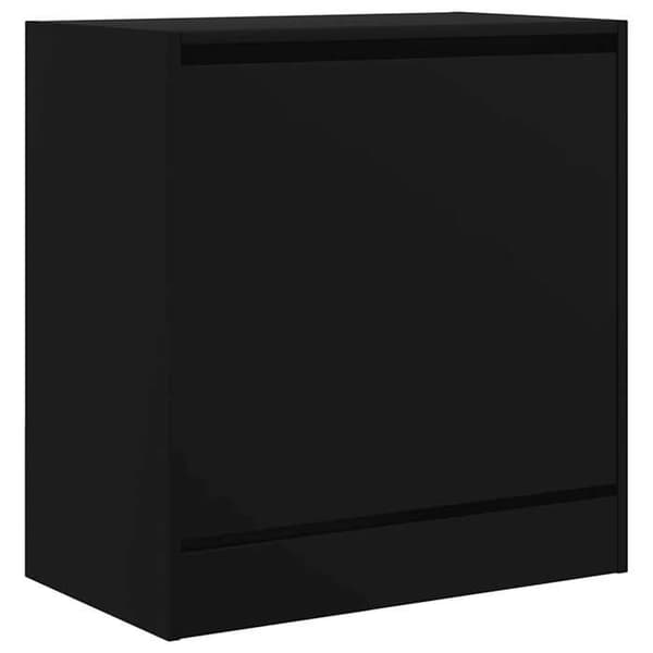 Maison Exclusive - Skoskab sort 60x34x63,5 cm ingeniørtræ