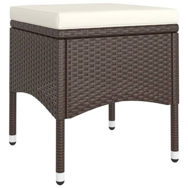 Maison Exclusive - Trädgårdsbistro-set 5 delar polyrotin och härdat glas