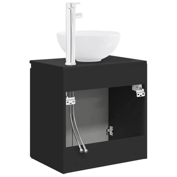 Maison Exclusive - Musta seinäpeili 49,5 x 41 x 64,5 cm