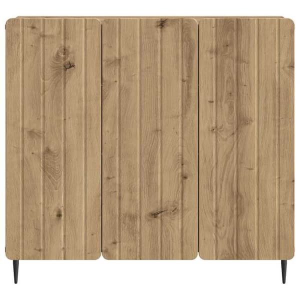 Maison Exclusive - Buffet i håndlavet egetræ 89 x 34,5 x 82 cm Ingeniørtræ