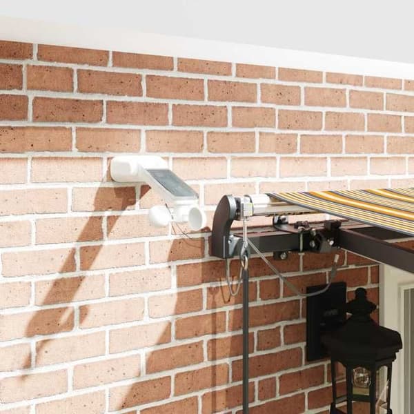 Maison Exclusive - Elektrisk markis med LED och sensor 4 x 3,5 m Flerfärgad