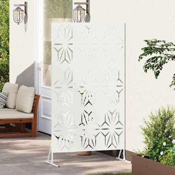 Maison Exclusive - Integritetsskärm 100 x 50 x 180 cm Vit Stål