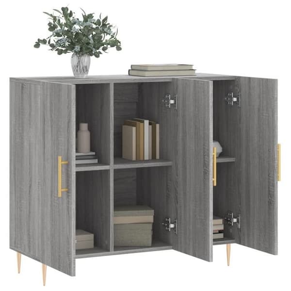 Maison Exclusive - Buffet sonoma grå 90x34x80 cm ingenjörsträ