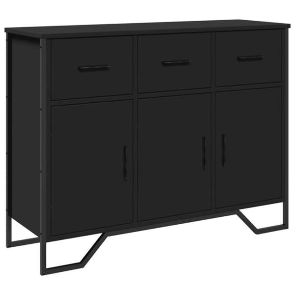 Maison Exclusive - Buffet sort 97x32,5x74,5 cm ingeniørtræ