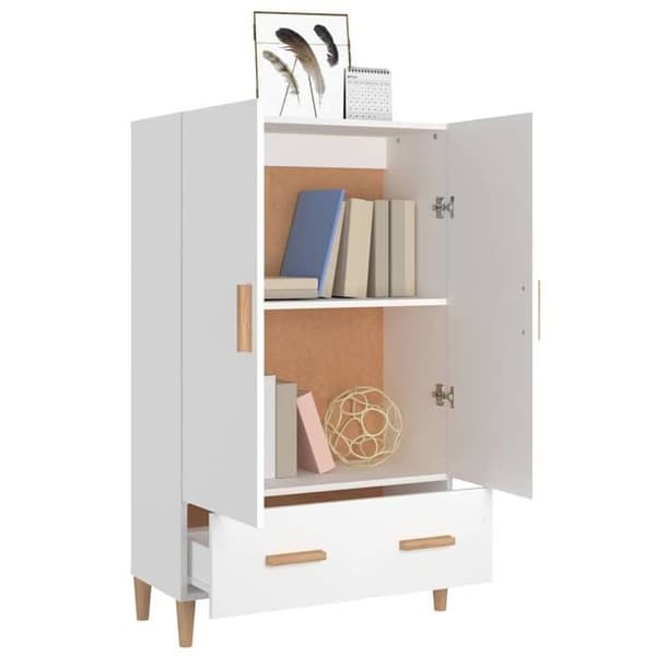 Maison Exclusive - Buffé Vit 70x31x115 cm Ingenjörsträ Vit