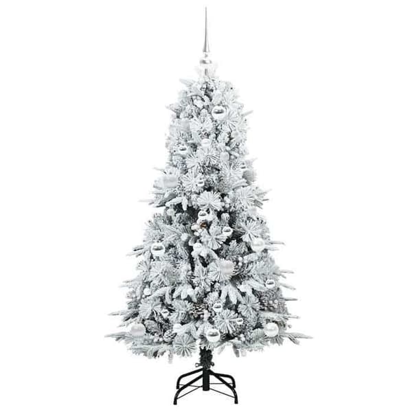 Maison Exclusive - Konstgjord Julgran med Rörliga Grenar Vit 150 cm
