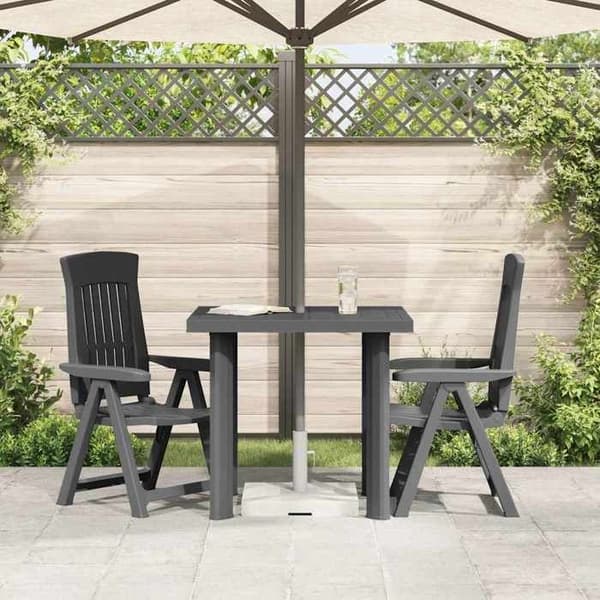 Maison Exclusive - Trädgårdsbord Anthracite 80x75x72 cm Plast antracit