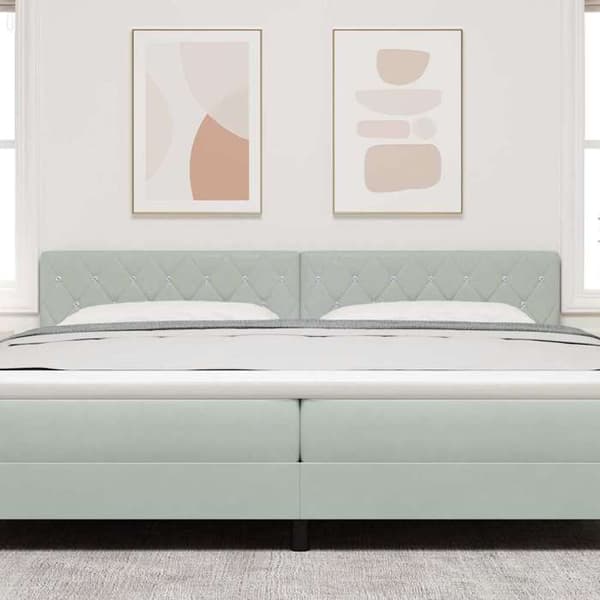 Maison Exclusive - Ljust grått sänggavel 200 cm Sammet