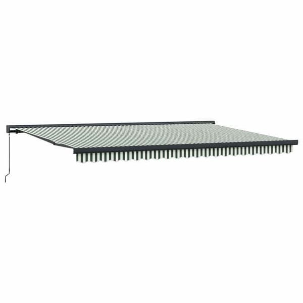 Maison Exclusive - Fällbart tak i grön och vit 500 × 300 cm