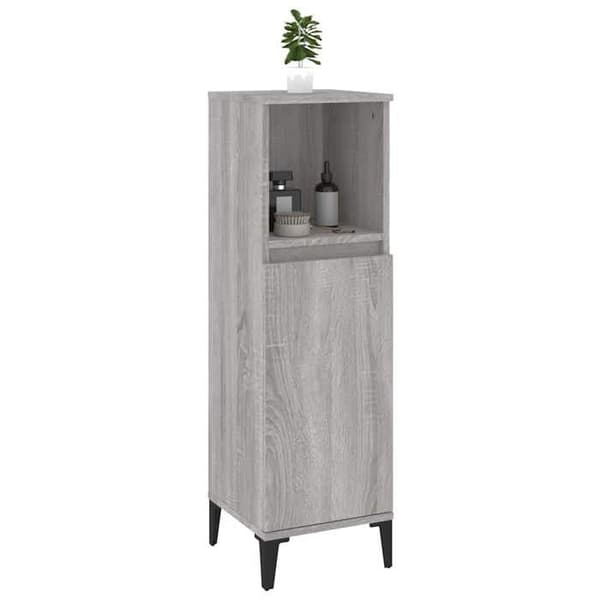 Maison Exclusive - Badrumsskåp sonoma grå 30x30x100 cm Sonoma grå