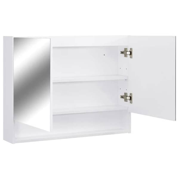 Maison Exclusive - LED Spejlskab til badeværelse Hvid 80x15x60 cm MDF Vit