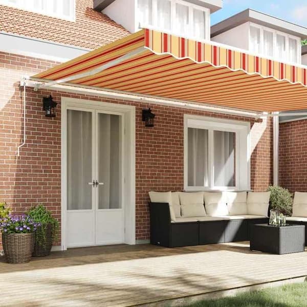 Maison Exclusive - Fällbart tak i gult och orange 500 × 350 cm