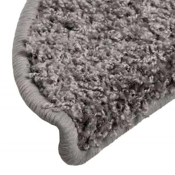 Maison Exclusive - Trappmatta 15 delar 56 x 17 x 3 cm Grå Halvcirkelformad grå