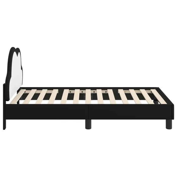 Maison Exclusive - Sengestel til børn med hovedgærde Sort 80 x 160 cm PU Svart
