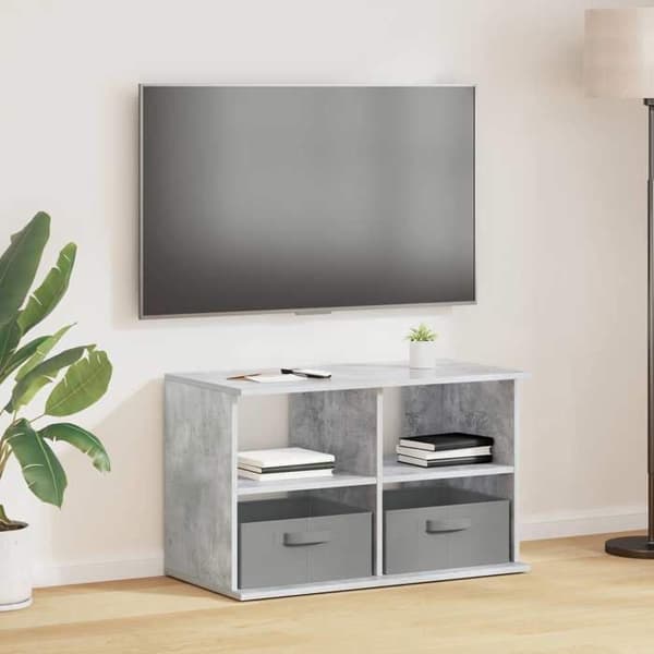 Maison Exclusive - Televisioteline laatikolla Harmaa betoni 79 x 40 x 48 cm