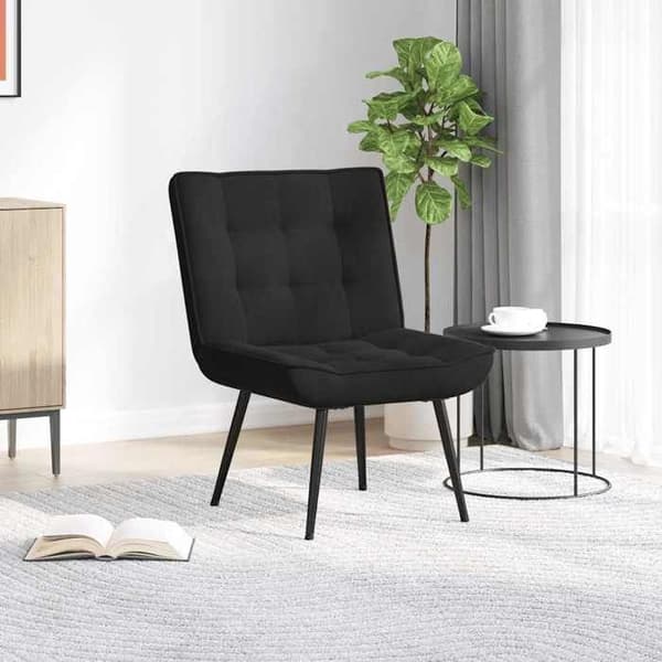 Maison Exclusive - Sort afslapningsstol 64x74x84 cm velour