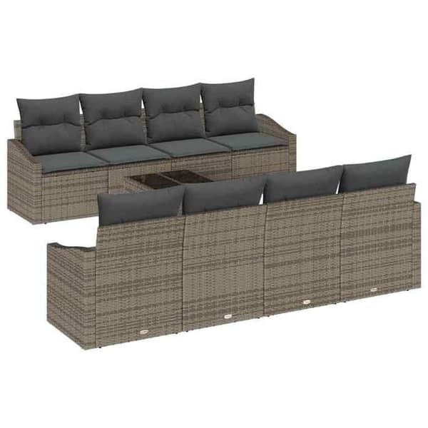 Lounge-soffor - MAISON EXCLUSIVE - Modulär - Grå - Flätad polyrotin & stål - Dold förvaring Grå