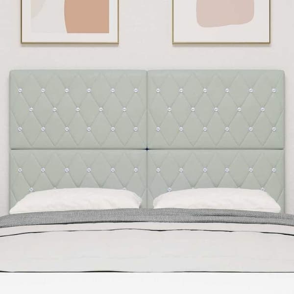 Maison Exclusive - Ljust grått sänggavel 160 cm Sammet