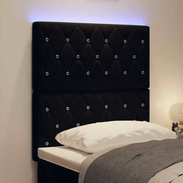 Maison Exclusive - LED-pääty, jossa mustat LED-nauhat, 80 cm, sametti