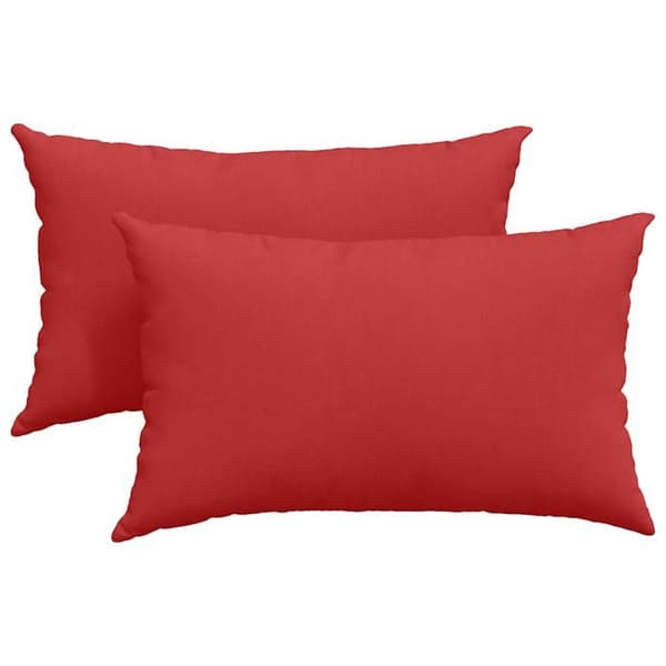 Soffkuddar - EXKLUSIVT HEM - Paket 2 - Röd - 50 x 30 cm rektangulär - Dragkedja, polyesterfyllning Röd