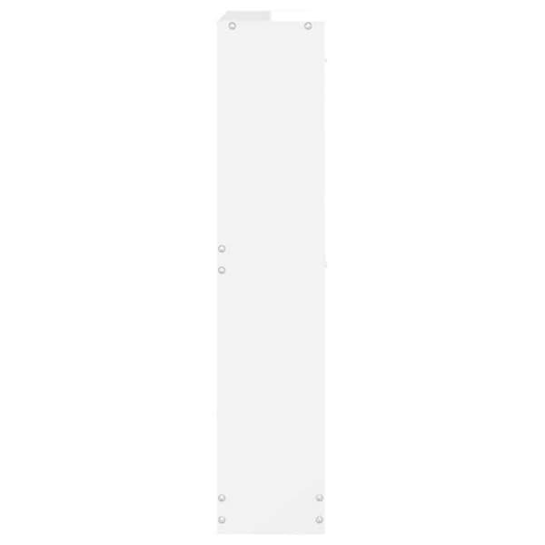 Skoark - EKSKLUSIV HUS - 59x17x81 cm - Hvid højglans - Spånplader - 2 klaplåger Vit